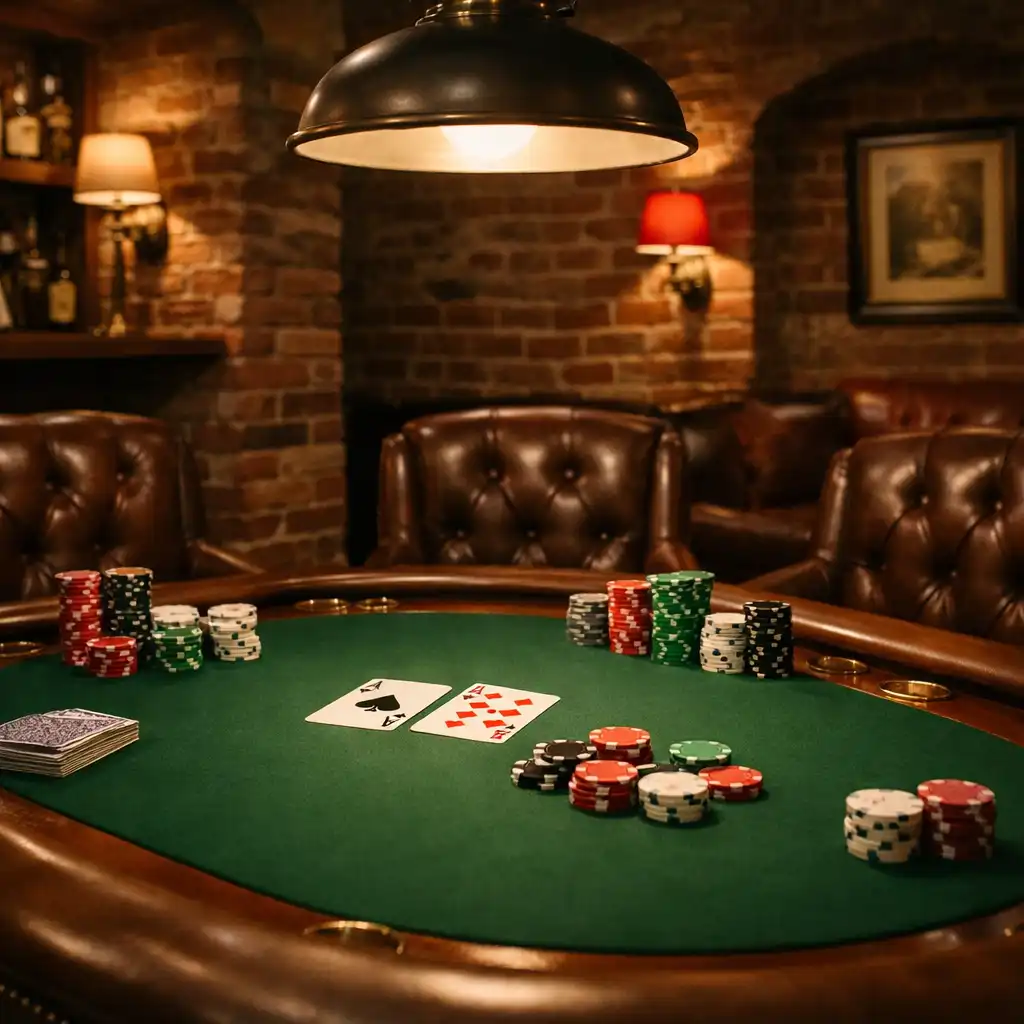 Stół do pokera w strefie gier Casino Cellar